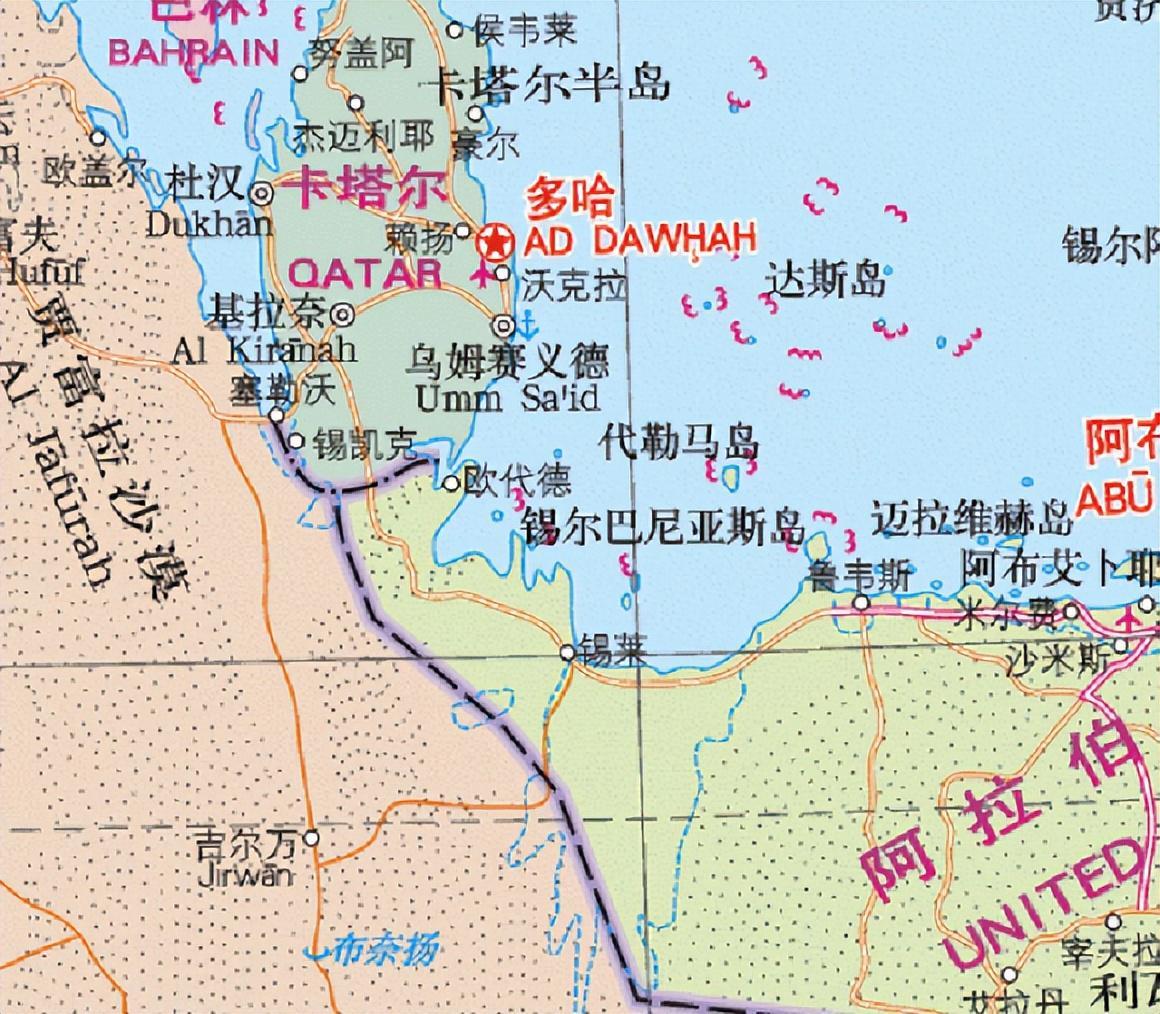 阿联酋和沙特阿拉伯交换领土，不再和卡塔尔接壤